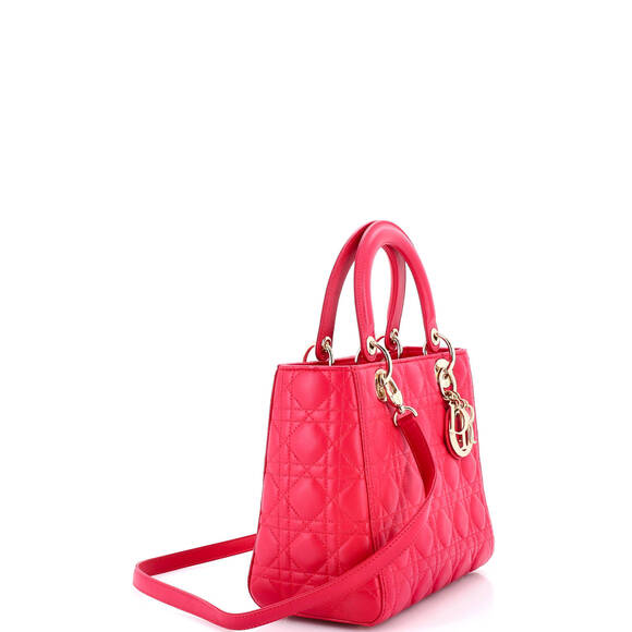 Christian Dior Medium Lady Dior Bag Cannage Quilt Lambskin - Picture 2 of 5